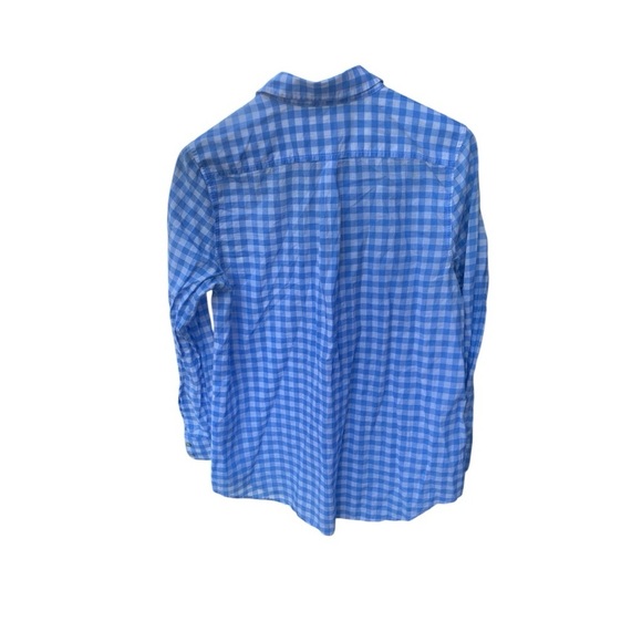 Vineyard Vines Blue Gingham Check Shirt Button Front Long Sleeve I Size: 8 - Picture 6 of 9